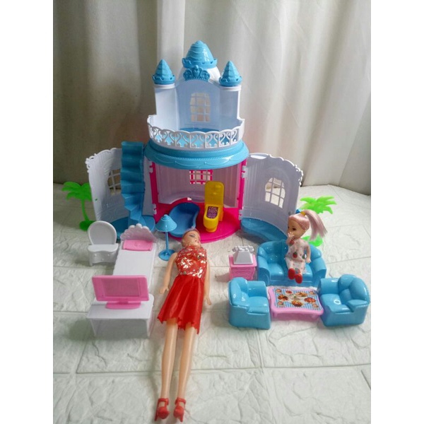 Mainan Rumah Barbie+Boneka Barbie