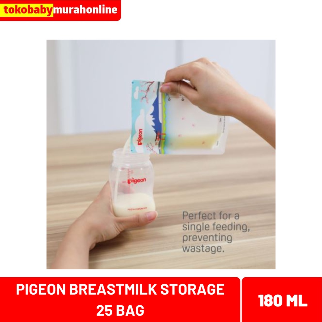 PIGEON BREASTMILK STORAGE BAG 180ML 25BAG / KANTONG ASI