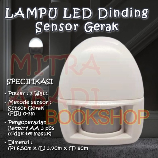 Lampu LED Dinding Sensor Gerak / Wall LED Light Sensor Gerak