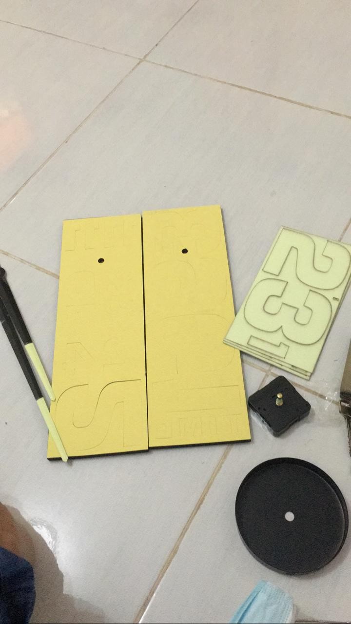 Luminova Jam Dinding Besar 3d 130 Cm Jam Dinding Raksasa  Besar Diy Dekorasi Glow In The Dark