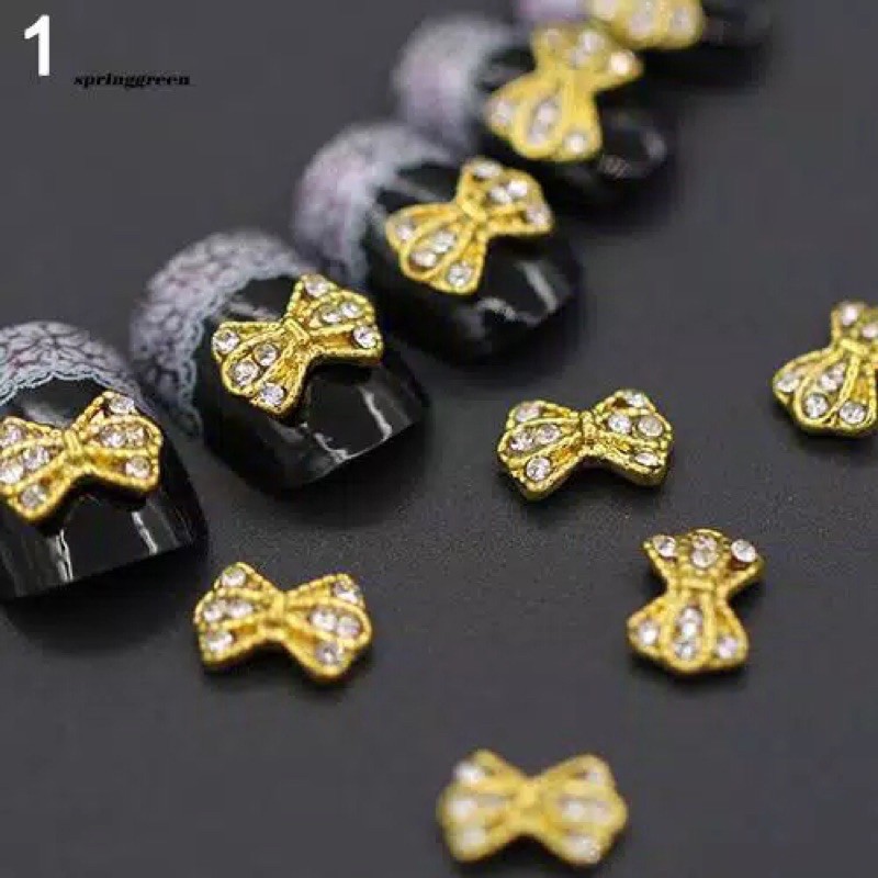 Pita Mini gold Nailart per pcs 6x8mm