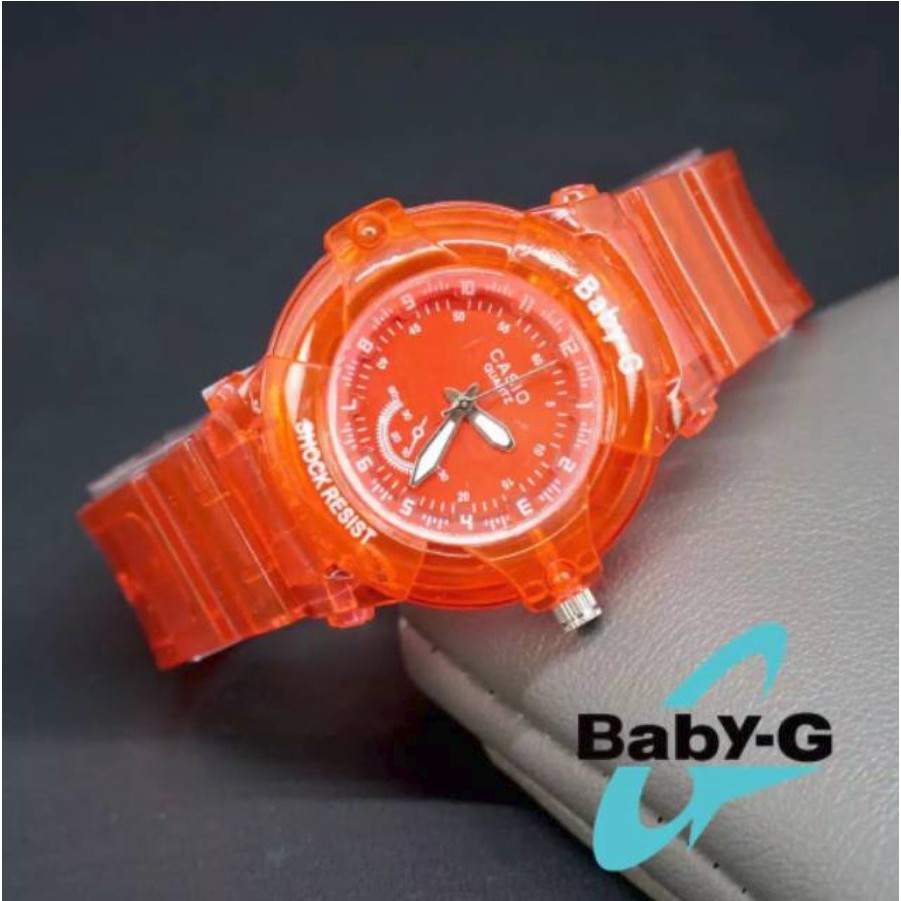 PA JAM TANGAN WANITA / PRIA RUBBER TRANSPARANT IMPORT GROSIR MURAH G-SHOCK GK021