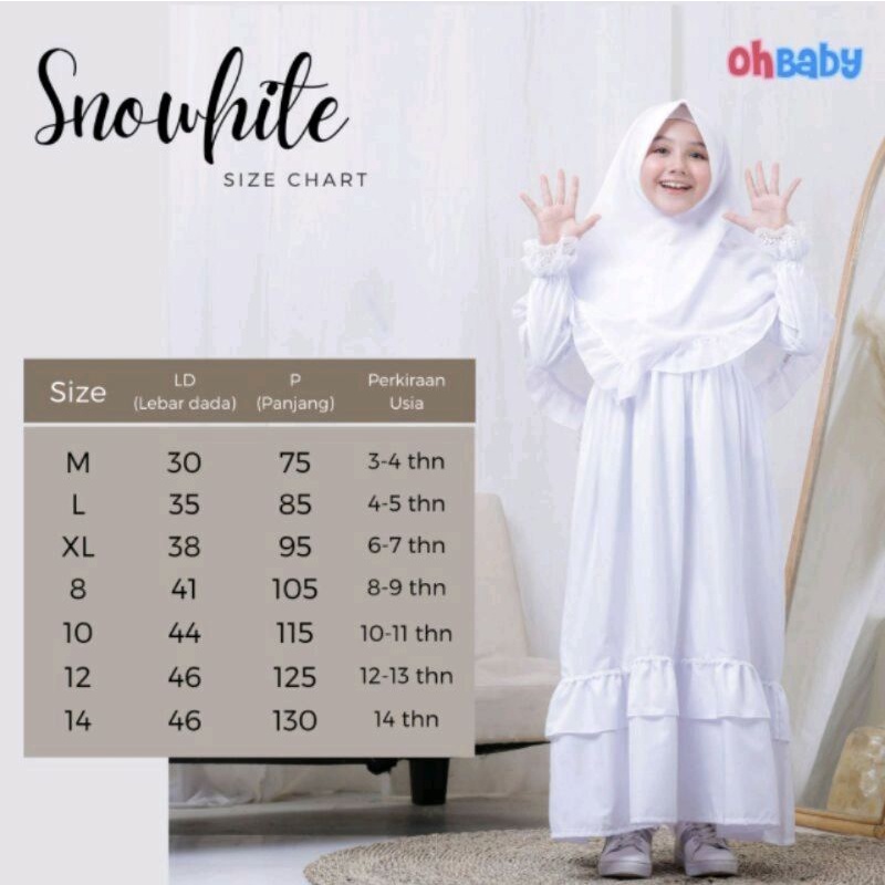 Gamis Putih Manasik Anak OhBaby