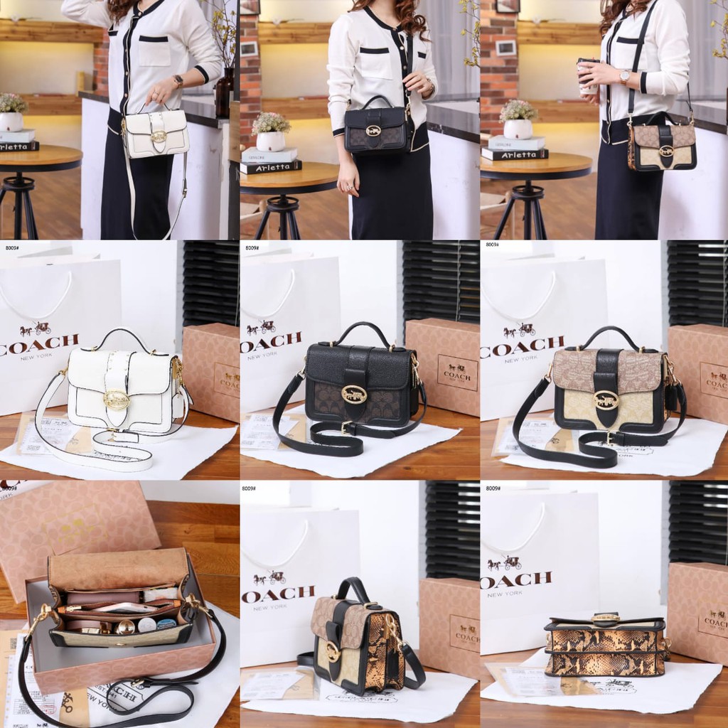 CoaGeorgie Crossbody in Signature + Box 8009