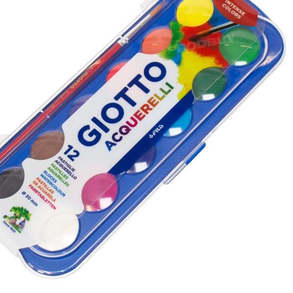

✩ Giotto Acquerelli MINI 12 Warna ( Water Color Cake / Cat Air ) - 30 mm ♂