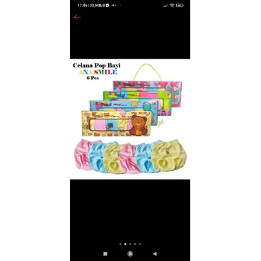celana Pop Bayi New Born ANA SMILE Kemasan Box isi 6pc