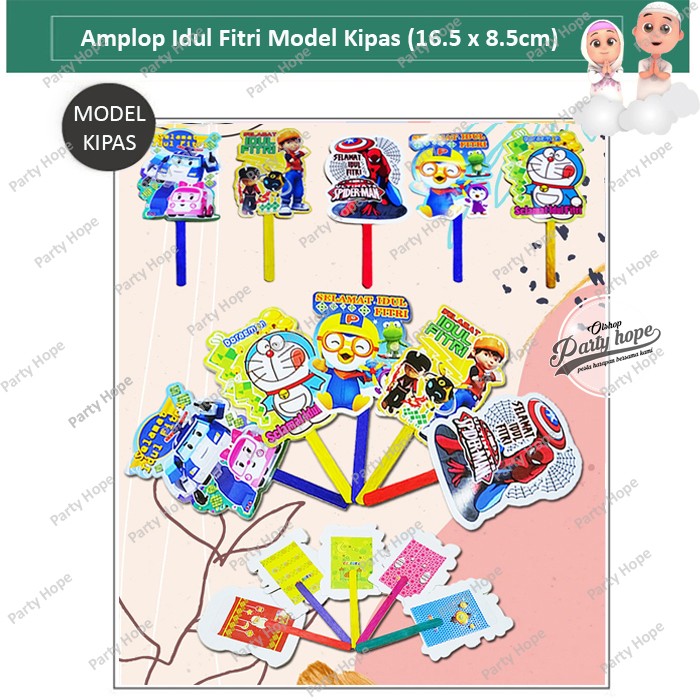 

Amplop lebaran idul fitri KIPAS / angpao idul fitri / amplop karakter