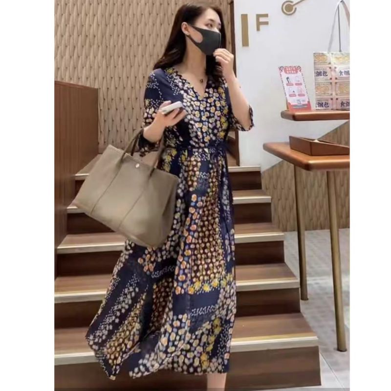 MDLV ~ 91911# Terrina Loose Dress Premium Dress Maxi Import
