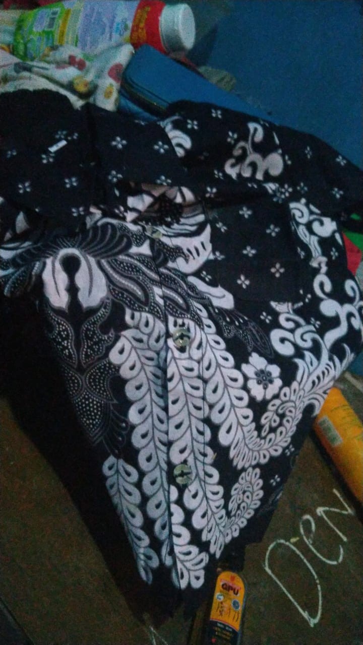 Baju Batik Couple Gamis Batik Keluarga Motif Gurita Putih Modern Terkini Terbaru