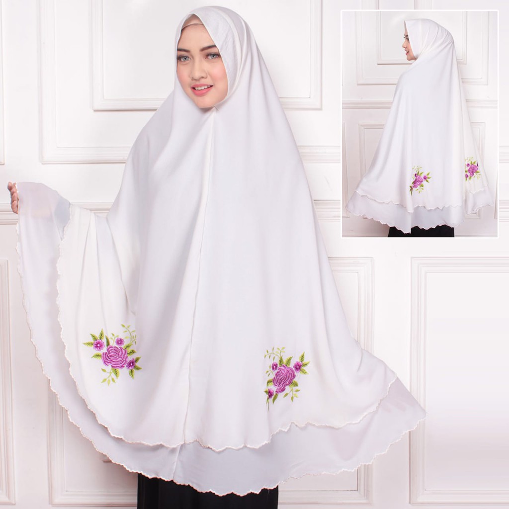 New khimar ceruty babydol premium bordir manual / jilbab syari