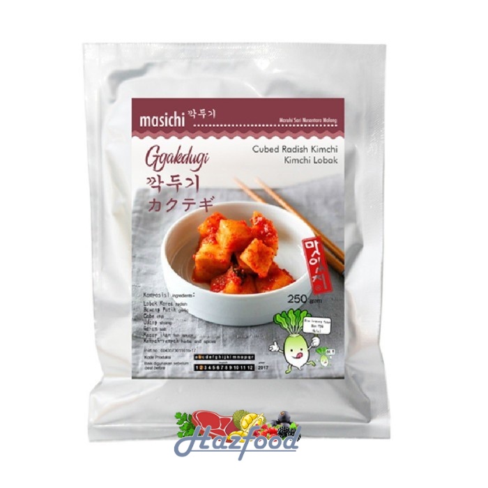 

Masichi Kimchi Lobak Putih 250Gr - Kkakdugi Kimchi - Asinan Lobak