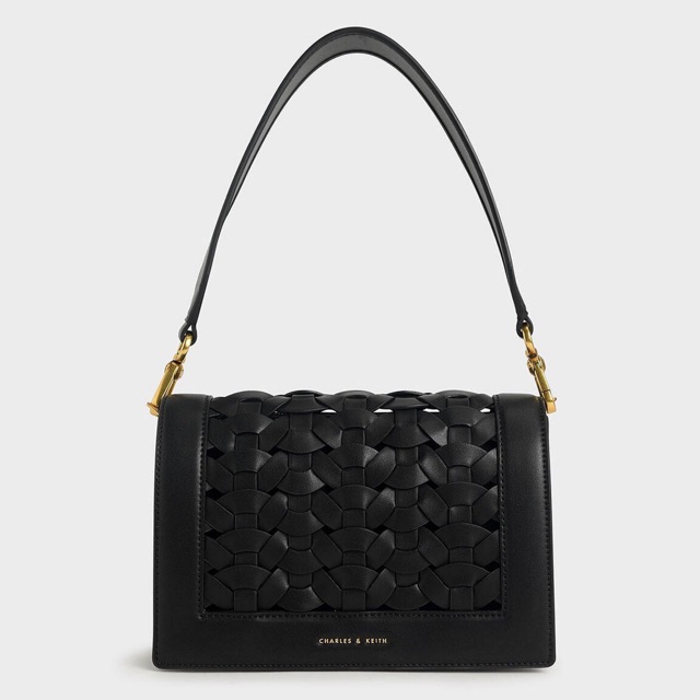 TAS CK_ C301 WOVEN SHOULDER BAG