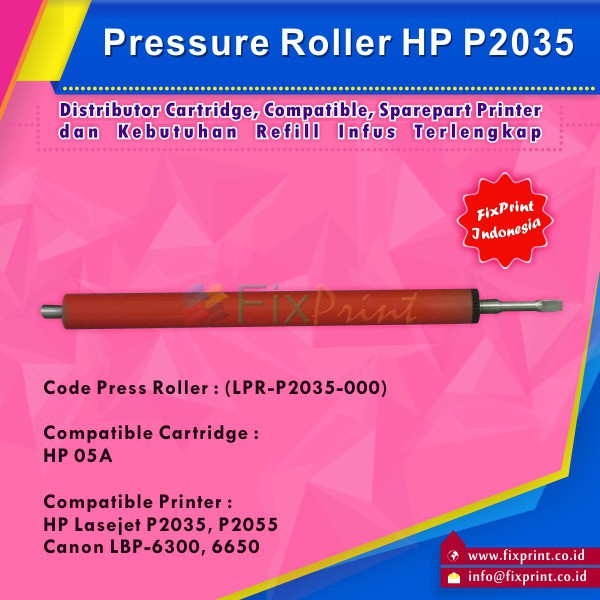 Press Roller Cartridge HP CE505A 05A, Lower Pressure HP  Murah