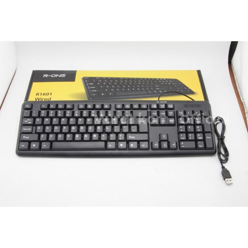 Keyboard USB R-ONE Basic USB R1601 KEYBOARD KABEL USB R-ONE PC LAPTOP