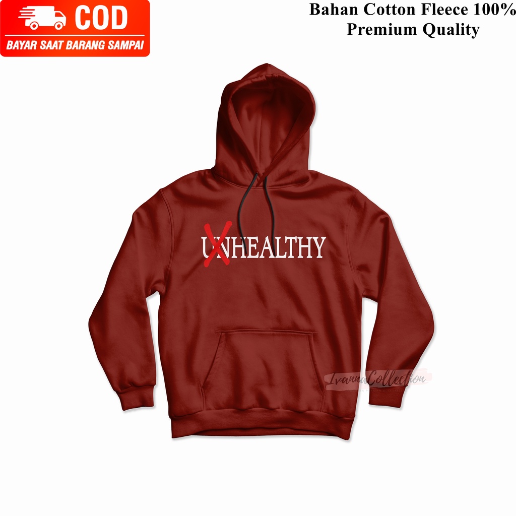 IvannaCollection Switer Hoodie Jumper Pria dan Wanita Unhealthy Jaket Hoodie Cowok Cewek Premium