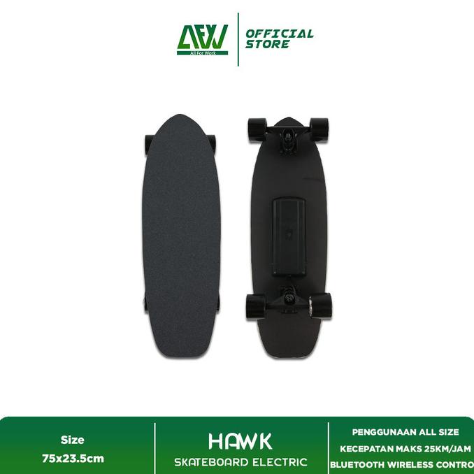 HAWK Skateboard Elektrik Electric Skateboard - AFW Star Seller Termurah