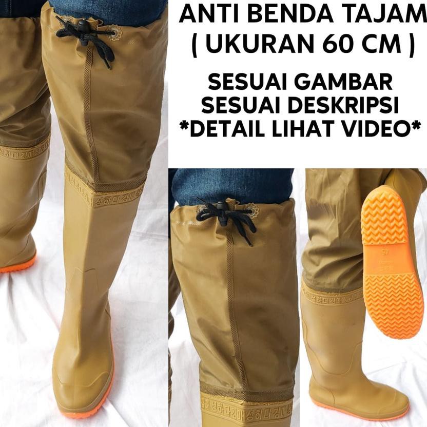 ✰ Sepatu Boot Sawah Karet Anti Keong Panjang 60cm ➼