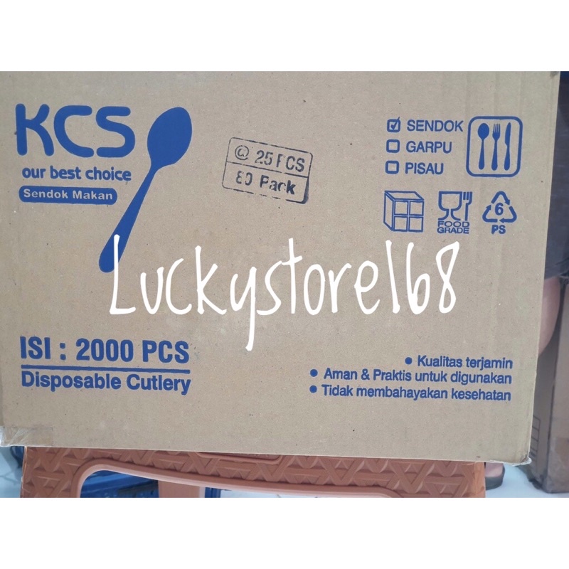 SENDOK MAKAN PLASTIK BENING KCS ISI 25pcs