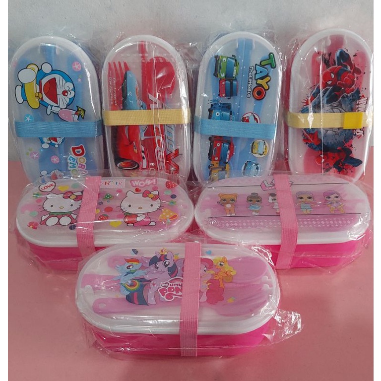 KOTAK MAKAN ANAK / KOTAK BEKAL ANAK DUA TINGKAT TERMURAH