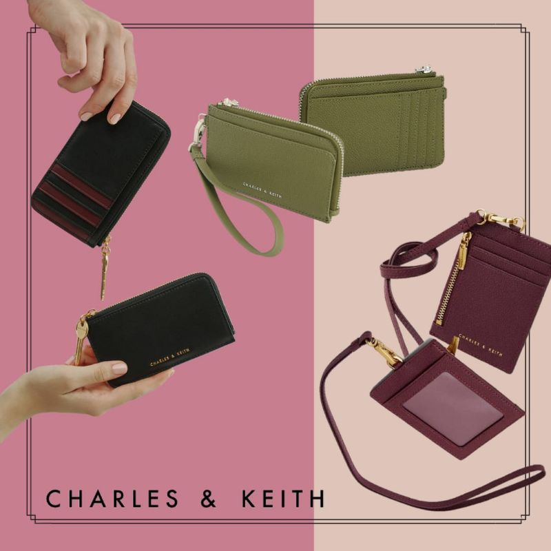 CK Small Wallet / Card Holder / Key Chain Detail / Wristlet Detail / ID Card Slot / Woven