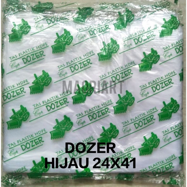 Kantong Kresek Plastik Dozer Hijau 24x41