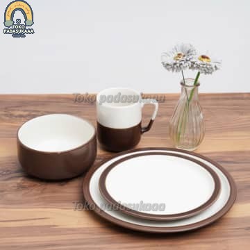 Appetite Set 16 Pcs Ollers Perlengkapan Makan - Cokelat