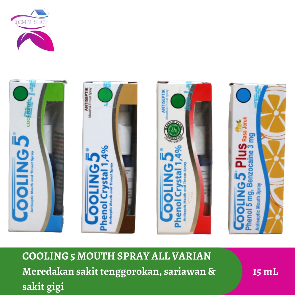 Cooling 5 Mouth &amp; Throat Spray 15 mL / Obat Sakit Tenggorokan