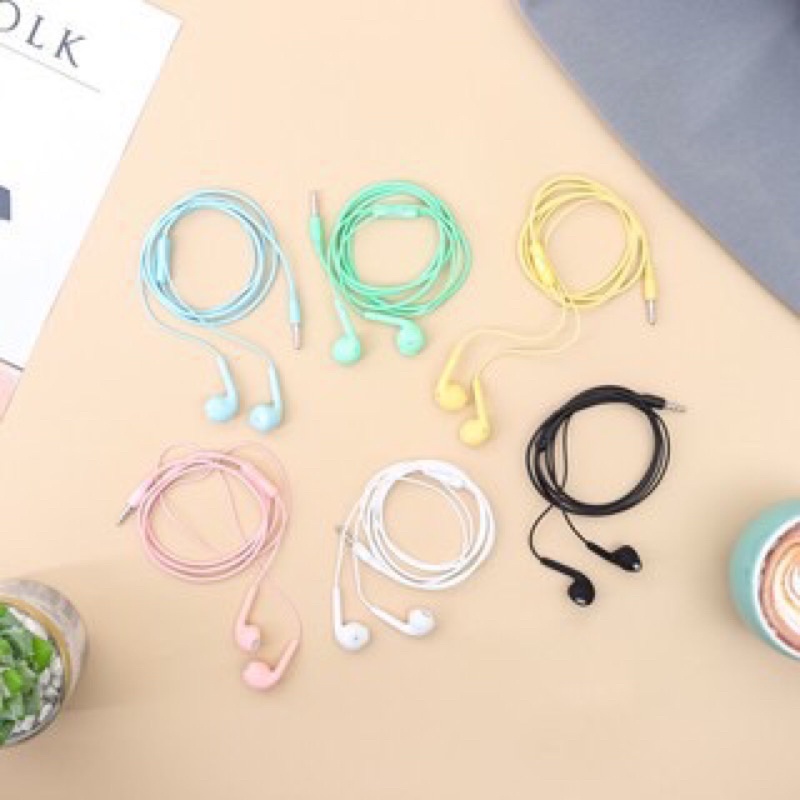 HEADSET HANDSFREE EARPHONE U19 MACARON MATTE EXTRA BASS HIFI SOUND / HENSET STEREO UNIVERSAL