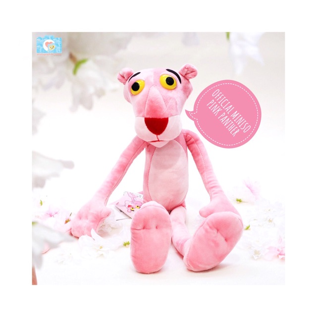 pink panther plush miniso