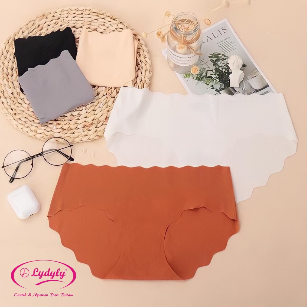 Lydyly - Celana dalam Seamless | CD Tanpa Jahitan Cutting Gelombang | Celana Dalam Wanita Seamless K
