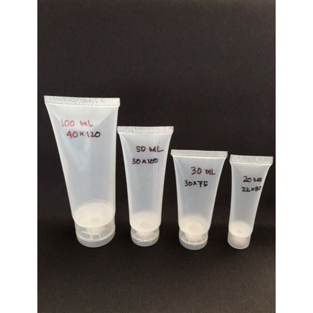 Tube 20ml 30ml 50ml 100ml Transparant Kosong