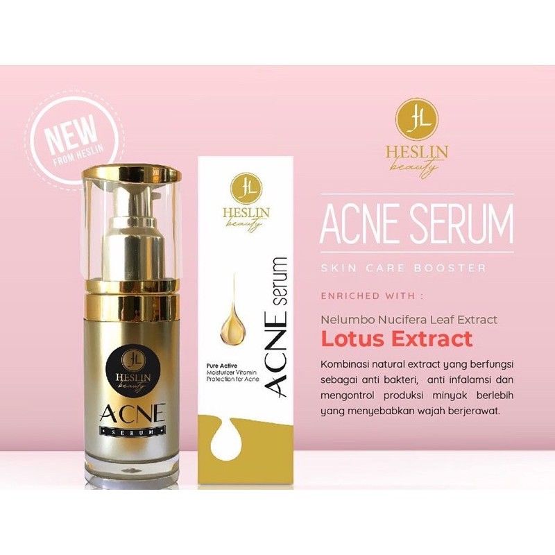 (PROMO) SERUM HESLIN BEAUTY ACNE SERUM TERVIRAL ORIGINAL 100% BPOM FREE GIFT