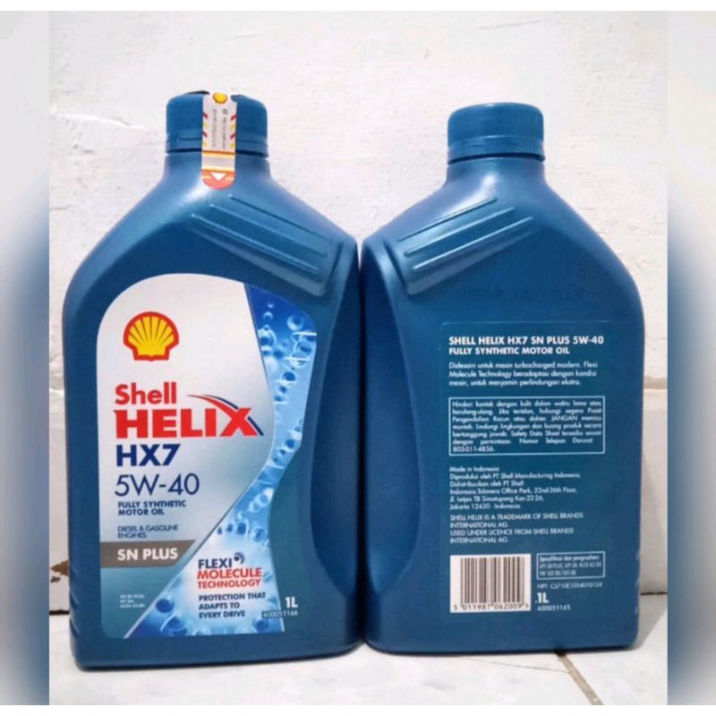 OLI SHELL HELIX HX7....1 liter.. 5W - 40