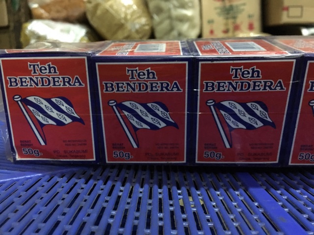 Teh Bendera Bubuk 50g isi 10 / teh indonesia bendera merah / teh bendera kotak / Indonesian Tea