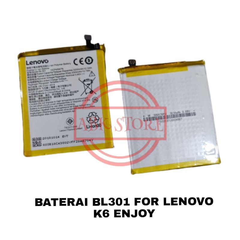 BATRE BATERAI BATTERY LENOVO BL301 FOR K6 ENJOY