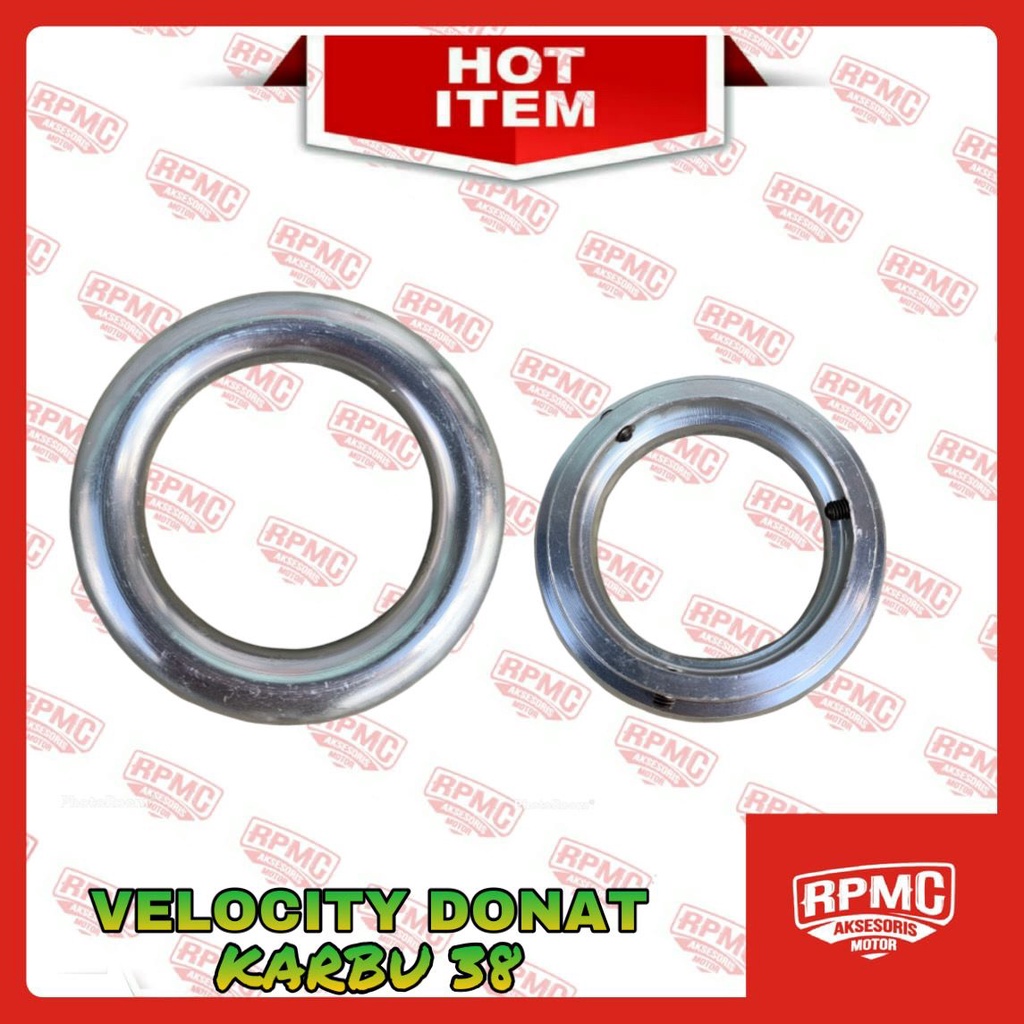 CORONG KARBU VELOCITY DONAT PE PWK PWL 26 28 30 32 34 38 CORONG KARBURATOR CINCIN SLIM PJ AIRSTRIKE SUDCO KRJ-38 SILVER