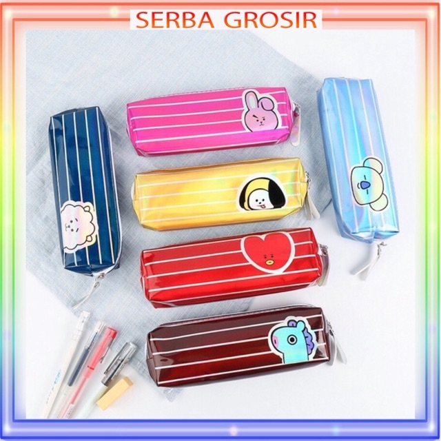 

[COD] KPOP BTS BT21 Kotak Pensil Pencil Box Hologram / Idol Cute Lucu Hologram Shiny