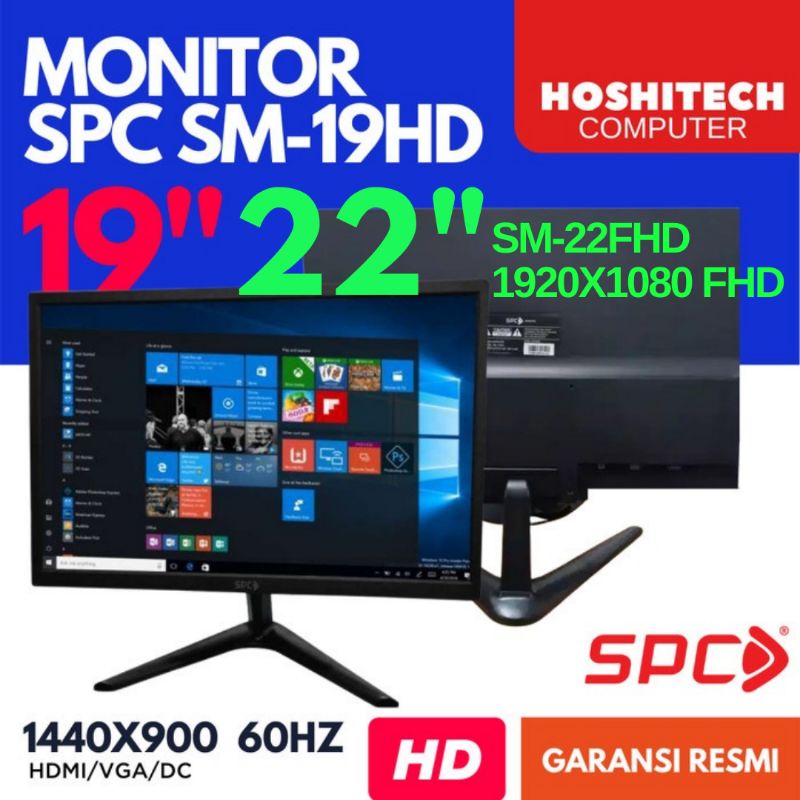 LED Monitor 22 19 inch SPC SM-19HD PIXEL MAGIX 1440x900 60hz murah #Garansi Resmi