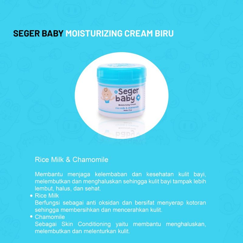 Seger baby snow moisturizing cream / seger baby 35 gram