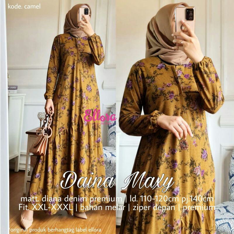 GAMIS SYARI MOTIF DIANA MAXY ELLORA