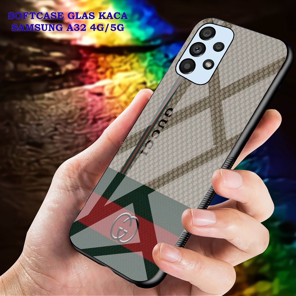 Softcase Glass Kaca SAMSUNG A32 [4G]- Case Hp Pelindung Handphone SAMSUNG A32 [5G] [ A23]