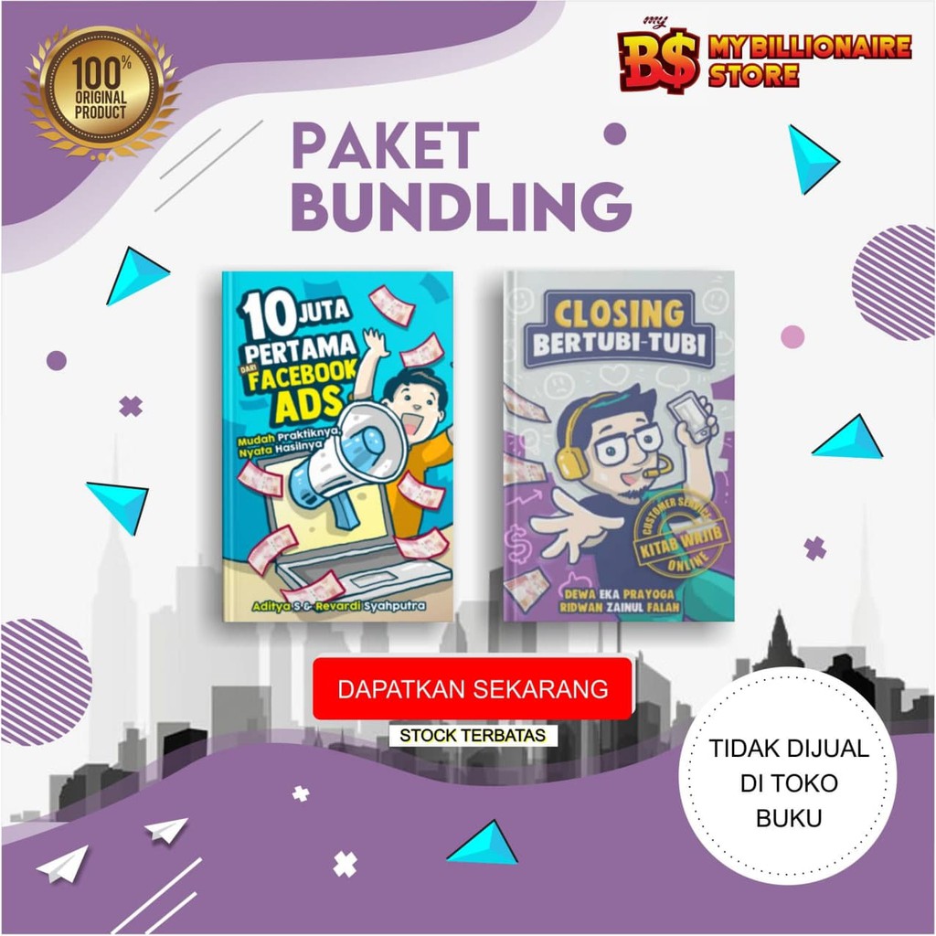 Buku Dewa Eka Prayoga Billionaire Store Original 10 Juta dari FB ads + Closing Bertubi-Tubi