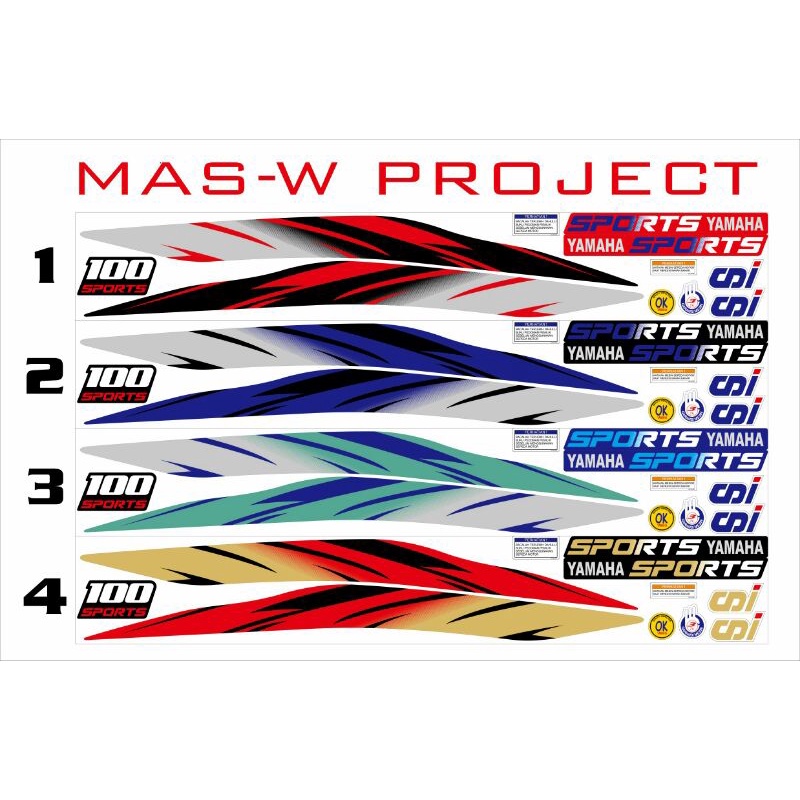 striping yamaha alfa sports 100 malaysia gen 3
