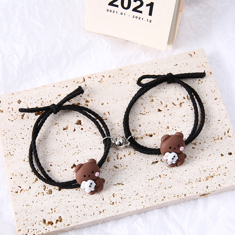 2 Gelang magnet pasangan couple pacar model korea kualitas premium