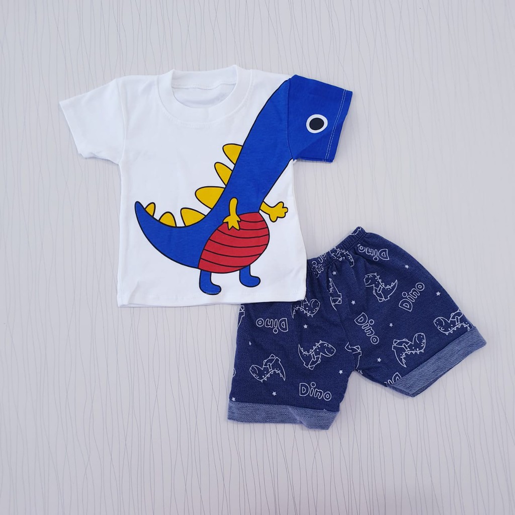 setelan pakaian anak laki-laki dino baju baby gracia baju bayi