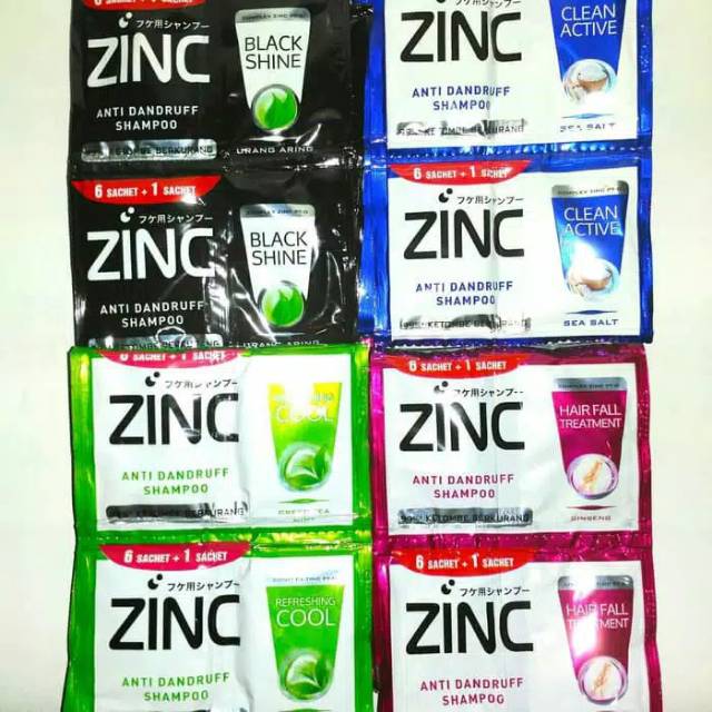 Jual Zinc Shampoo / Zink Renteng (Isi 12sachet 10ml) Shampo Renceng