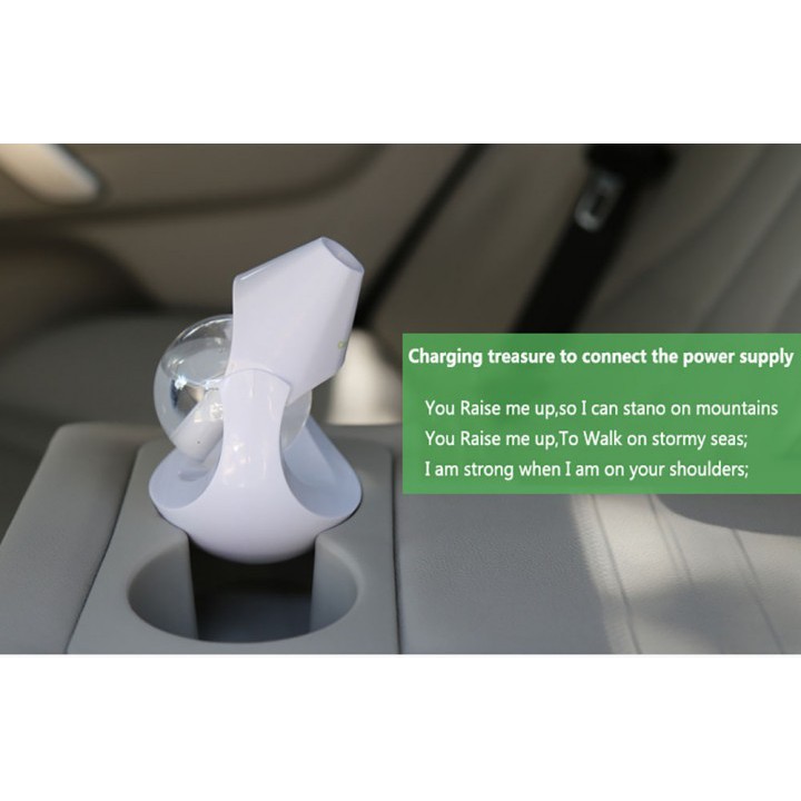 U03 - USB Humidifier Car Night Light 330 Degree Rotation 128ML White