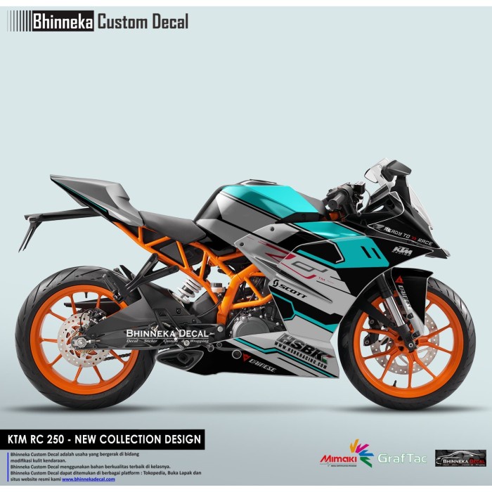 DECAL STICKER KTM RC HSBK TOSKA