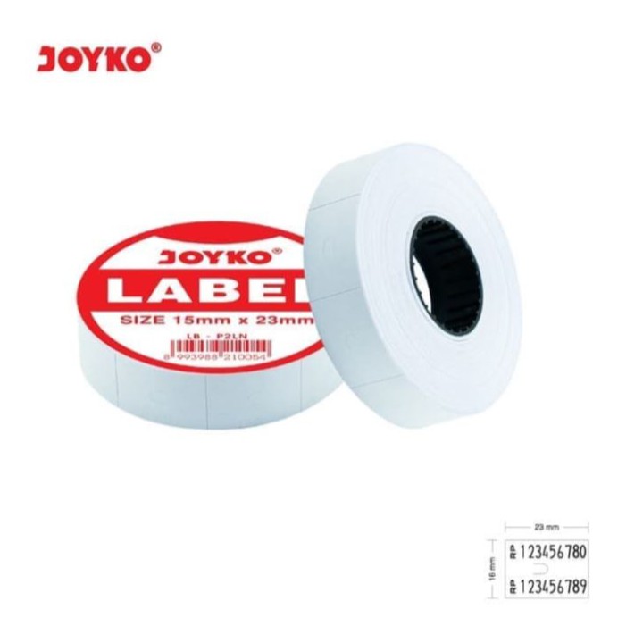 

Kertas Label Harga Price Label Roll Joyko 2 Line Warna Putih LB-P2LN