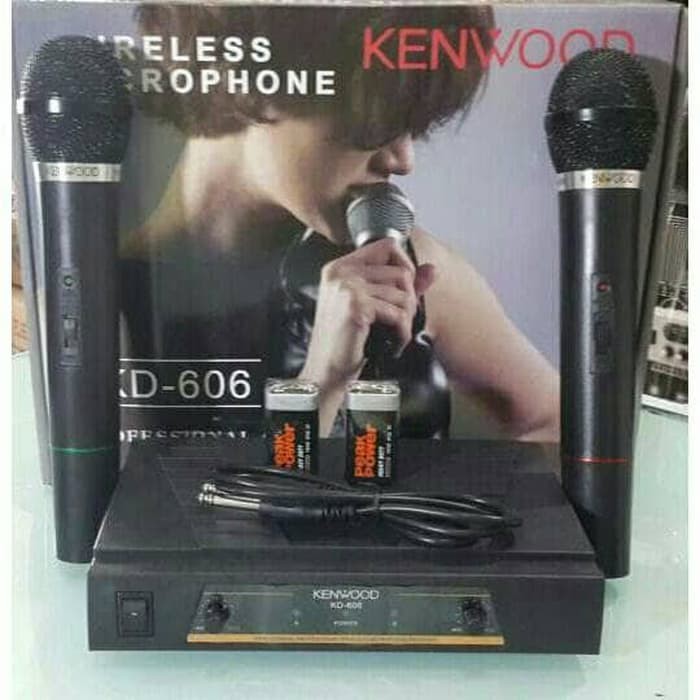 Mic Wireless Double Kenwood KD 606 Microphone